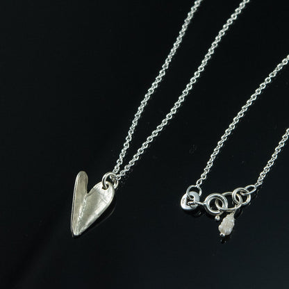 Heart Necklace in Silver by Ashley May Jewelry