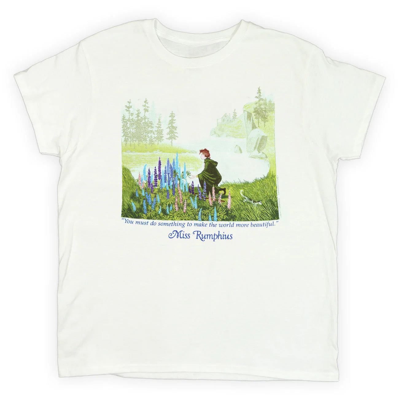 Miss Rumphius Ladies Adult T-Shirt in White by Liberty Graphics