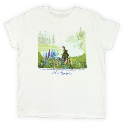 Miss Rumphius Ladies Adult T-Shirt in White by Liberty Graphics