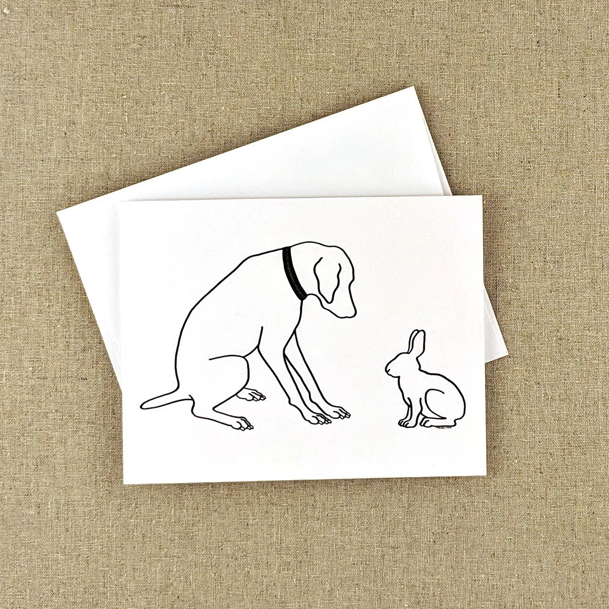 Hare - Greeting Card by 3 Legged Dog Ink