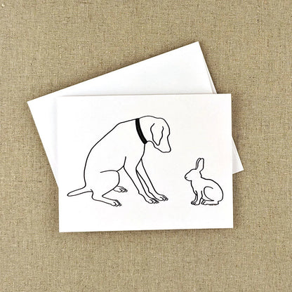 Hare - Greeting Card by 3 Legged Dog Ink