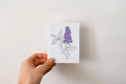 Lilac - Greeting Card by 3 Legged Dog Ink
