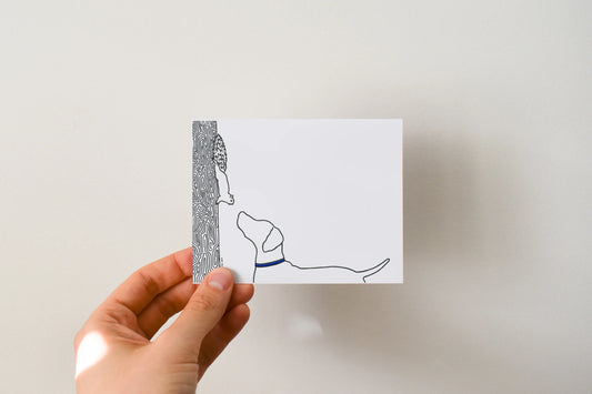 Squirrel - Greeting Card by 3 Legged Dog Ink