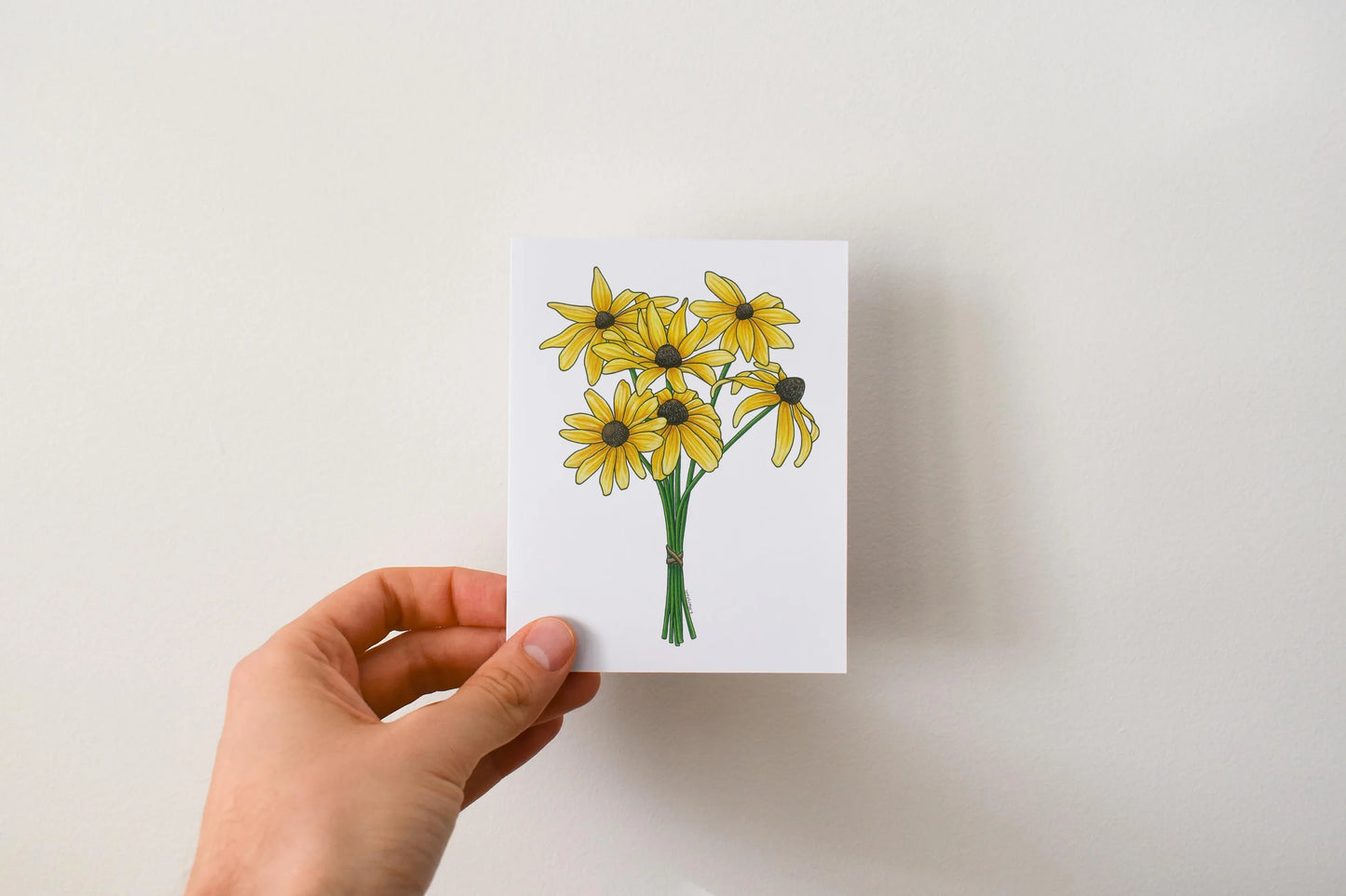 Black Eyed Susans - Greeting Card by 3 Legged Dog Ink