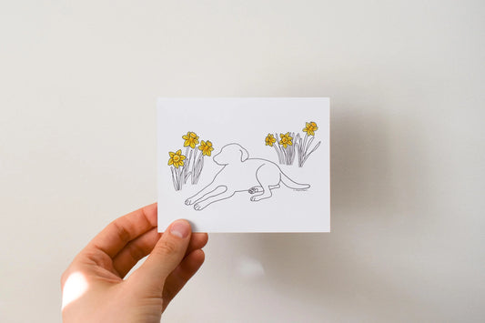 Daffodils - Greeting Card by 3 Legged Dog Ink