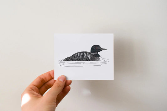 Loon - Greeting Card by 3 Legged Dog Ink