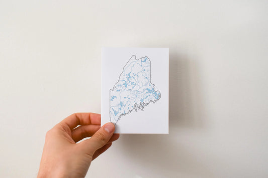 Maine Water - Greeting Card by 3 Legged Dog Ink