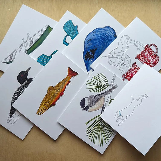 Maine Camp - Boxed Set of 8 Greeting Cards by 3 Legged Dog Ink