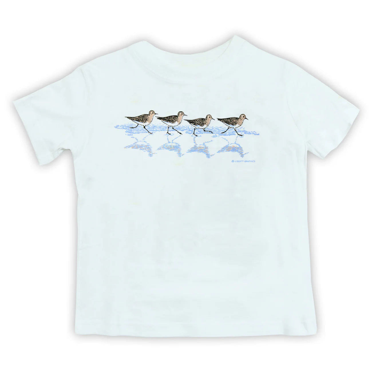 Sandpipers Toddler T-Shirt in White by Liberty Graphics - Maine Yarn & Fiber Supply