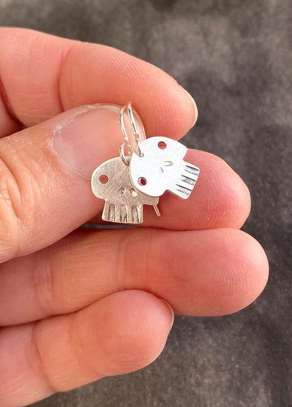 Numb Skull Sterling Silver Earrings by Sprig & Sparrow Jewelry