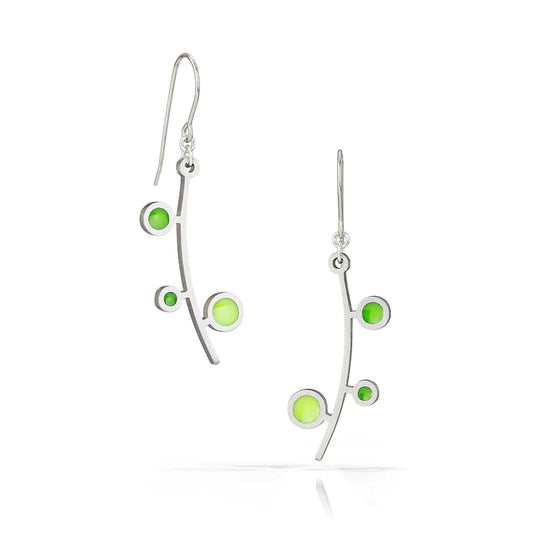 Verde Earrings - Greens by Spark Metal Studio