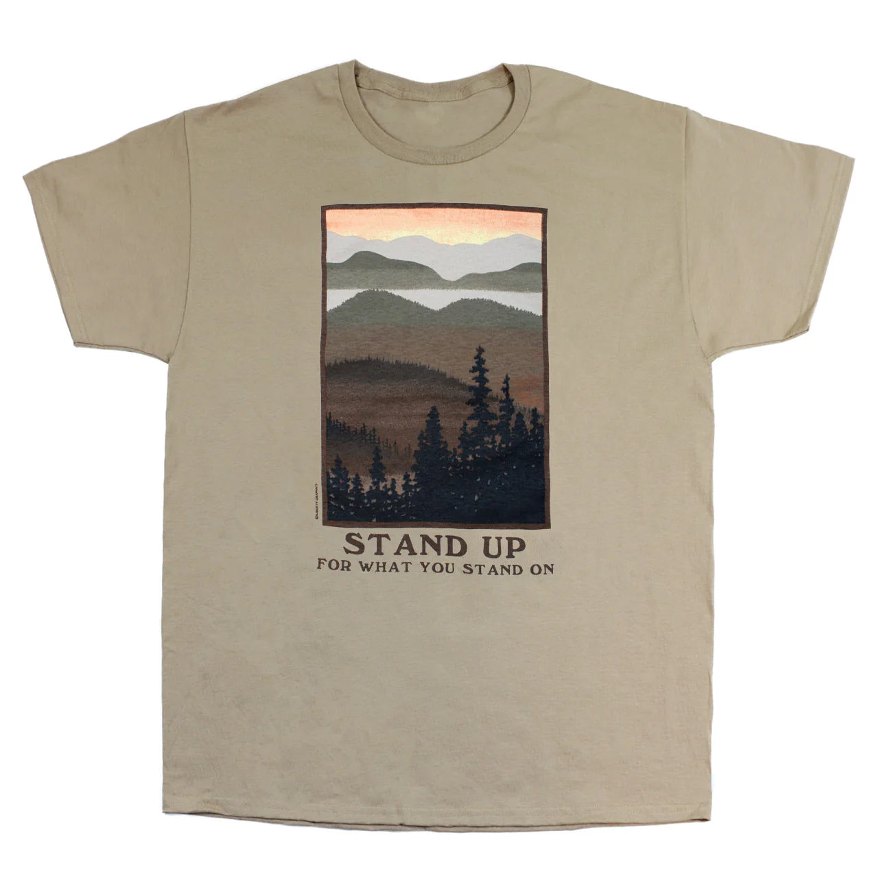 Stand Up Unisex Adult T-Shirt in Sand by Liberty Graphics