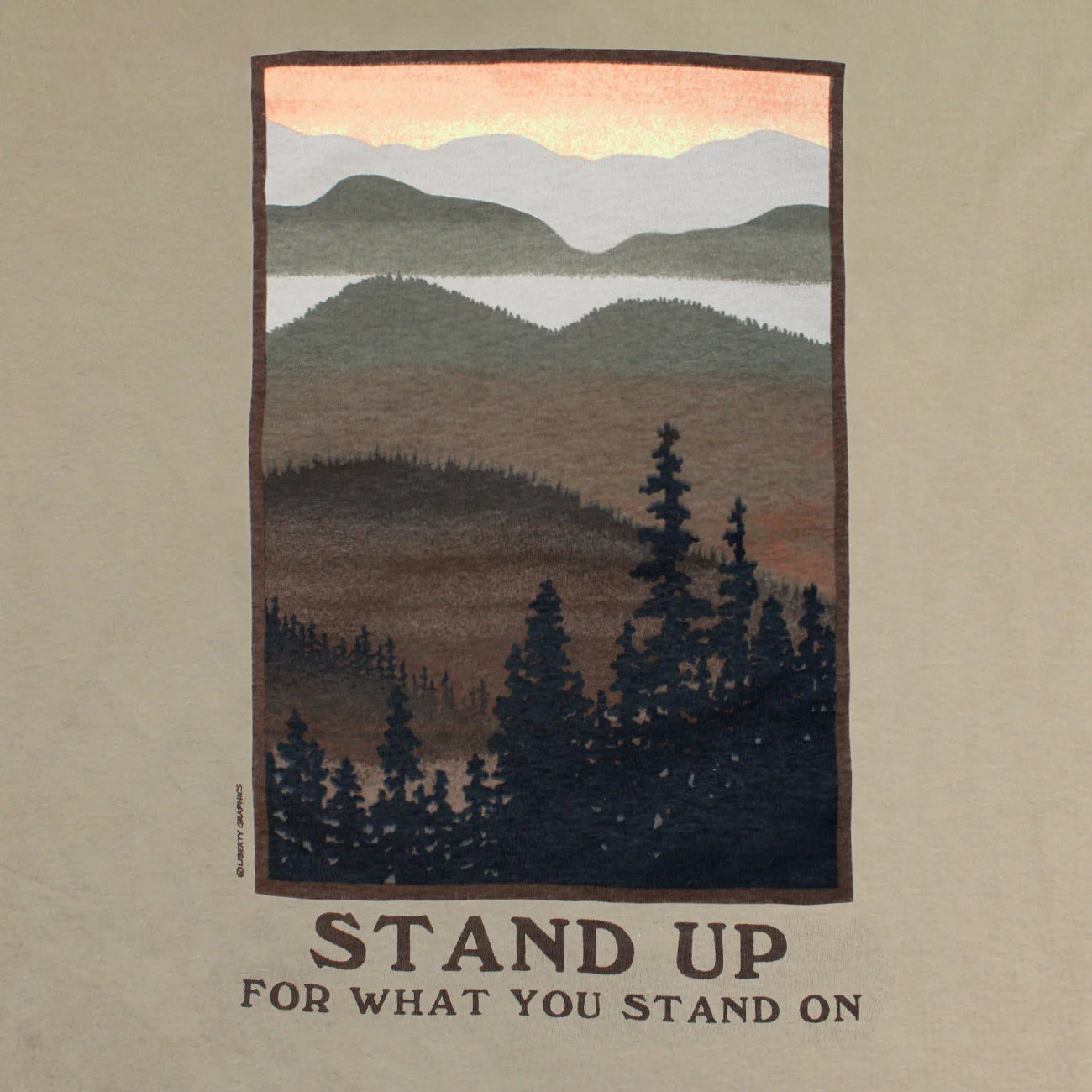 Stand Up Unisex Adult T-Shirt in Sand by Liberty Graphics