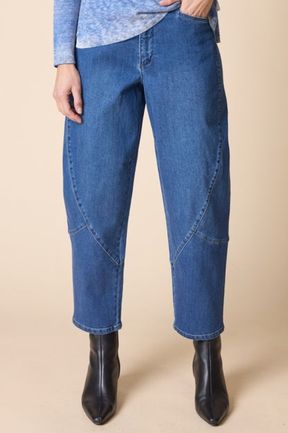 2026 Stretch Denim Seamed Lantern Pant by Habitat Clothing - Maine Yarn & Fiber Supply