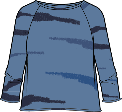 AAAAAA Autumn Cotton Raglan Pullover Sweater in Harbor by Habitat Clothing - Maine Yarn & Fiber Supply