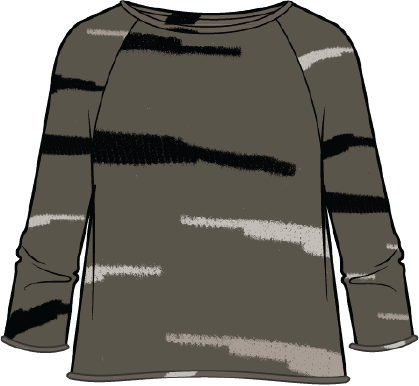 AAAAAA Autumn Cotton Raglan Pullover Sweater in Umber by Habitat Clothing - Maine Yarn & Fiber Supply
