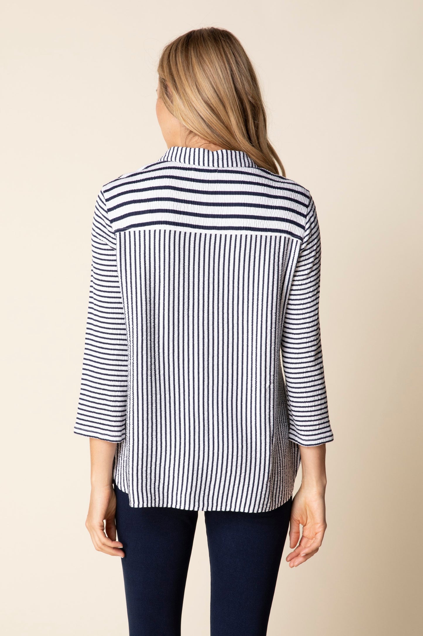 2026 Next in Line Shirt in Navy by Habitat Clothing - Maine Yarn & Fiber Supply