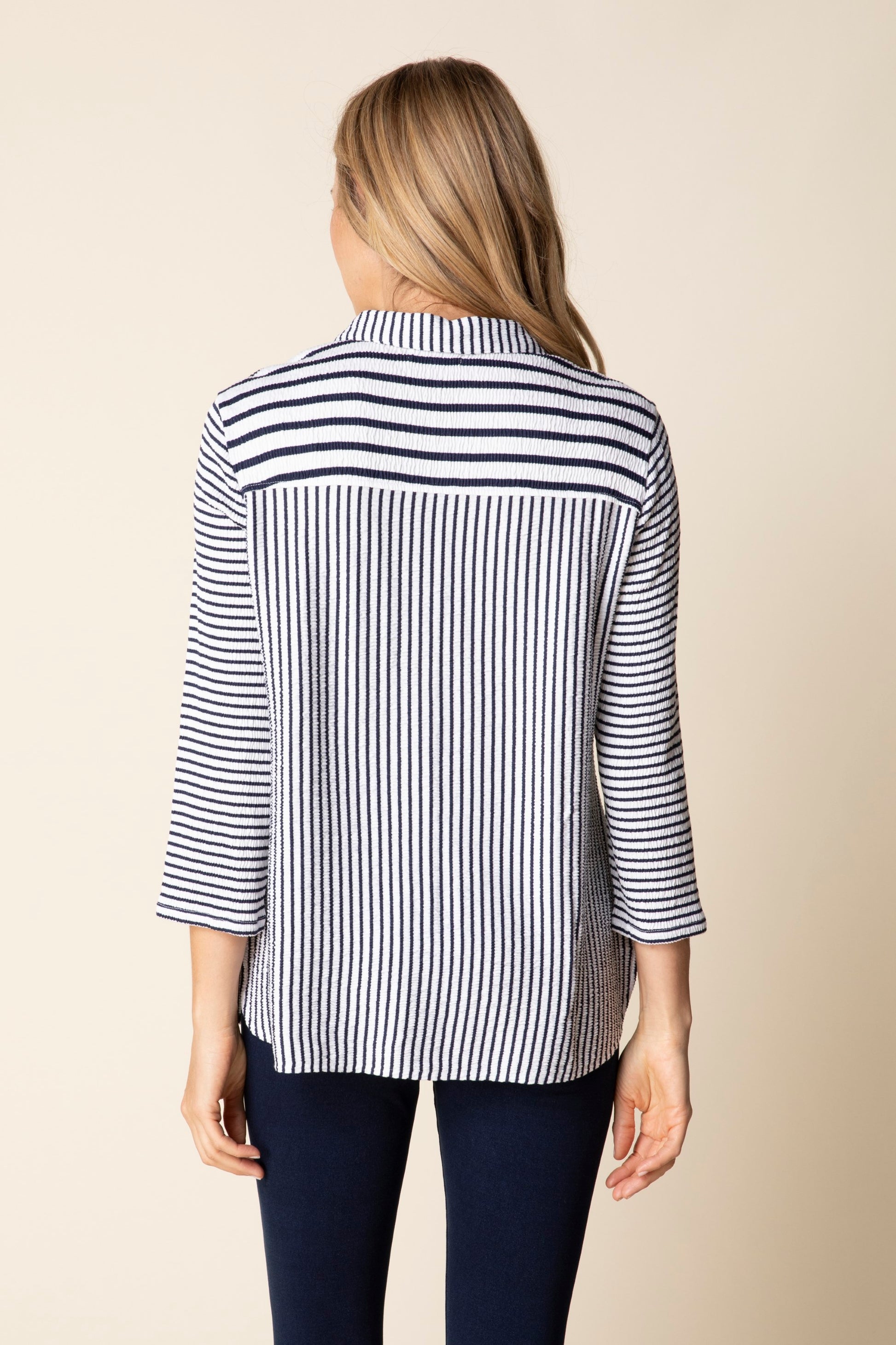 2026 Next in Line Shirt in Navy by Habitat Clothing - Maine Yarn & Fiber Supply