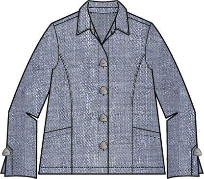 2026 Perfect Travel Shirt Jacket in Light Denim by Habitat Clothing - Maine Yarn & Fiber Supply