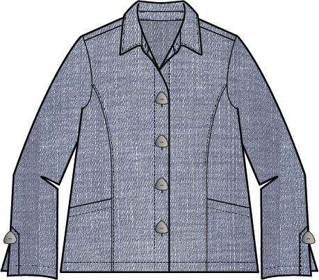 2026 Perfect Travel Shirt Jacket in Light Denim by Habitat Clothing - Maine Yarn & Fiber Supply