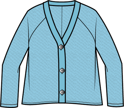 2026 Coast Crochet Cardigan in Topaz by Habitat Clothing - Maine Yarn & Fiber Supply