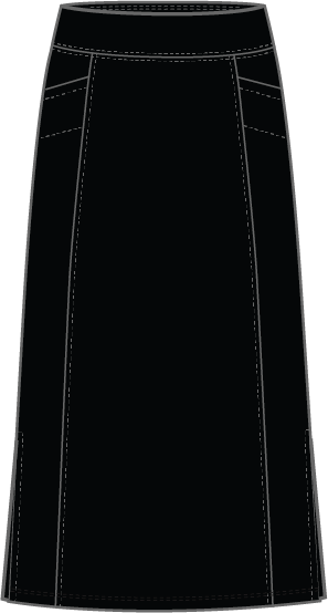 2026 Core Travel Knit Straight Skirt in Black by Habitat Clothing - Maine Yarn & Fiber Supply