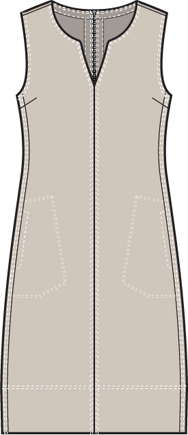 2026 Cool Tech Beachcomber Dress in Willow by Habitat Clothing - Maine Yarn & Fiber Supply