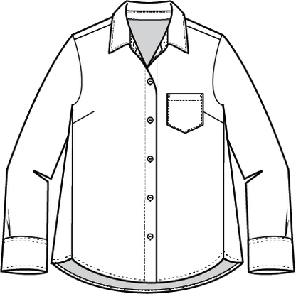 AAAAAA Perfect Travel Shirt with Shaped Hem in White by Habitat Clothing - Maine Yarn & Fiber Supply