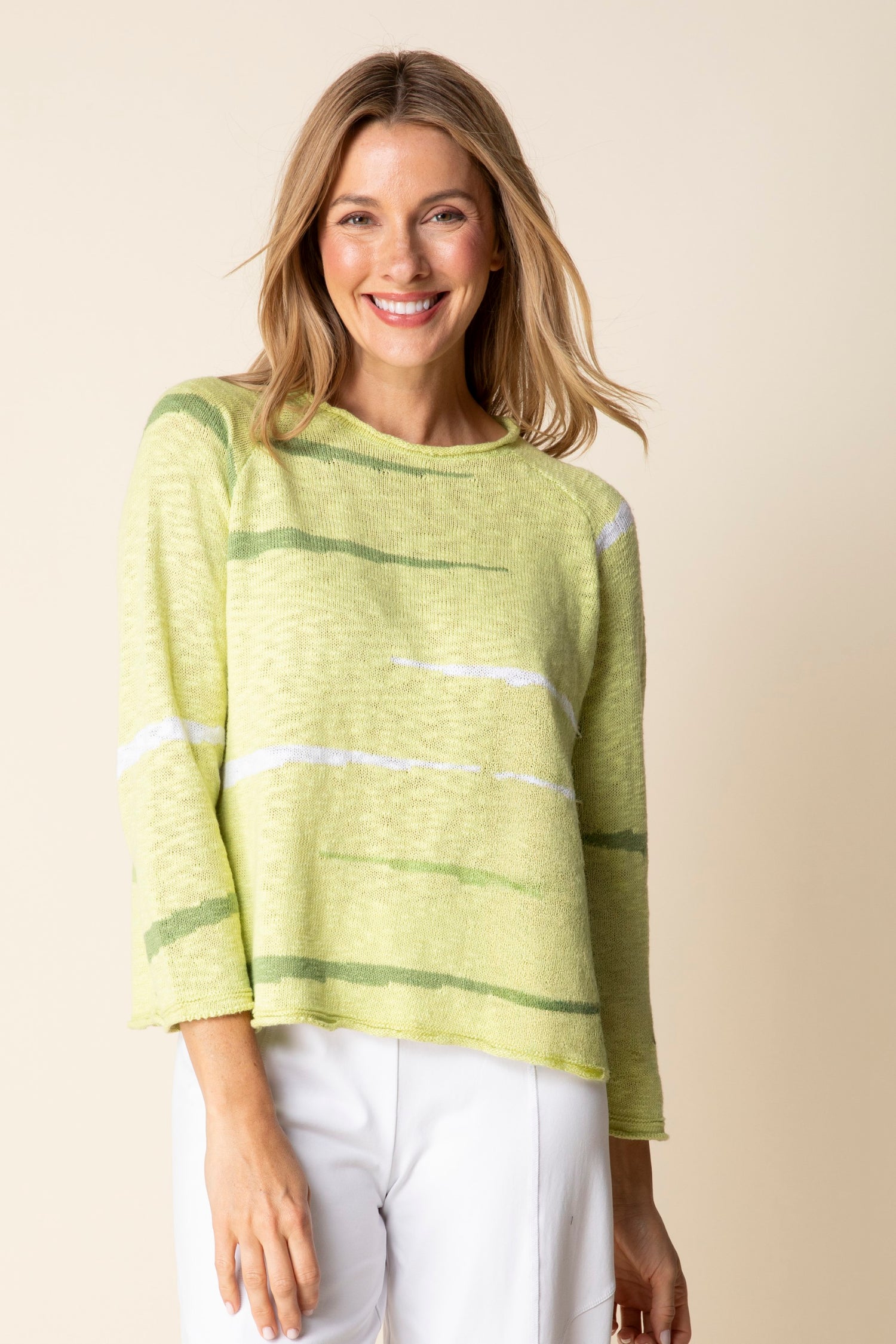 2026 Boardwalk Raglan Pullover Sweater in Aloe by Habitat Clothing - Maine Yarn & Fiber Supply