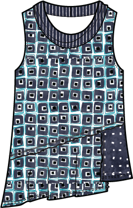 Core Travel Mixed Cowl Sleeveless Top in Navy by Habitat Clothing