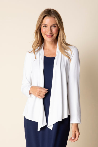 2026 Core Travel Waterfall Jacket in White by Habitat Clothing - Maine Yarn & Fiber Supply