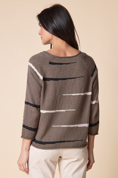AAAAAA Autumn Cotton Raglan Pullover Sweater in Umber by Habitat Clothing - Maine Yarn & Fiber Supply