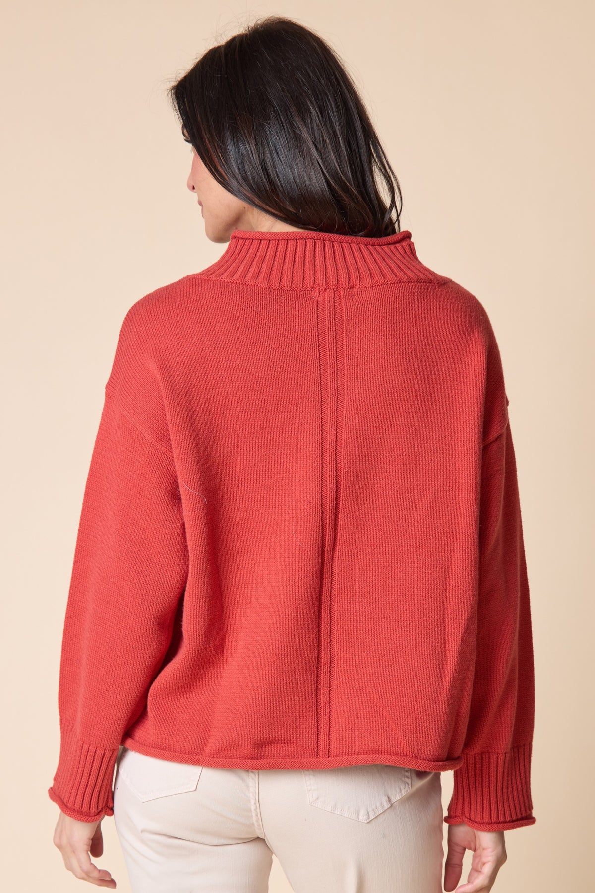 Fireside Shaker Cozy Cabin Sweater in Sienna by Habitat Clothing