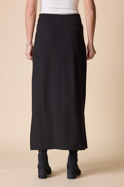 2026 Core Travel Knit Straight Skirt in Black by Habitat Clothing - Maine Yarn & Fiber Supply