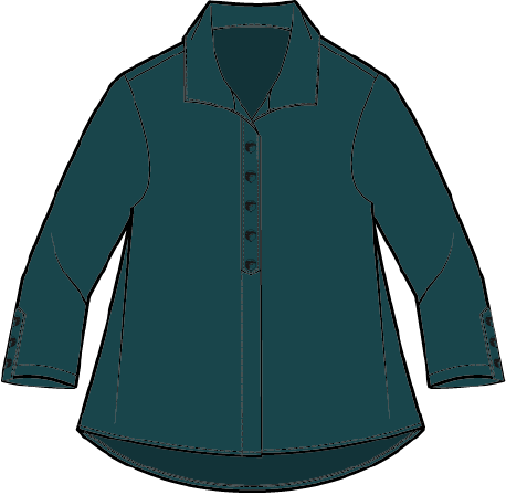 Express Hidden Placket Shirt in Juniper by Habitat Clothing Small