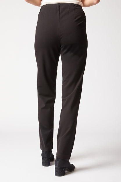 Luxe Ponte Straight Pant in Black by Habitat Clothing