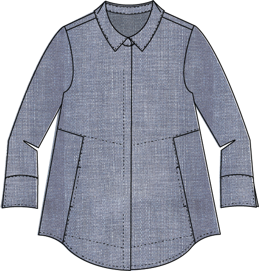 2026 The One Perfect Travel Shirt in Light Denim by Habitat Clothing - Maine Yarn & Fiber Supply