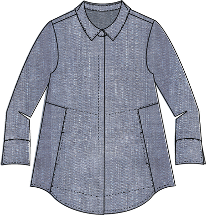 2026 The One Perfect Travel Shirt in Light Denim by Habitat Clothing - Maine Yarn & Fiber Supply