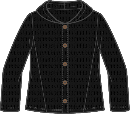 Summer Breeze Cardigan with Hood in Black by Habitat Clothing - Maine Yarn & Fiber Supply