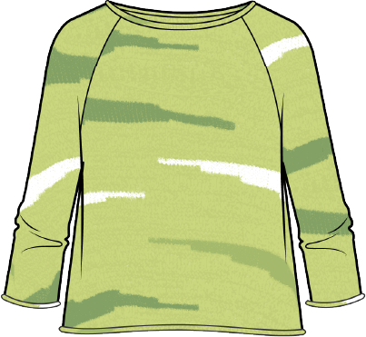 2026 Boardwalk Raglan Pullover Sweater in Aloe by Habitat Clothing - Maine Yarn & Fiber Supply