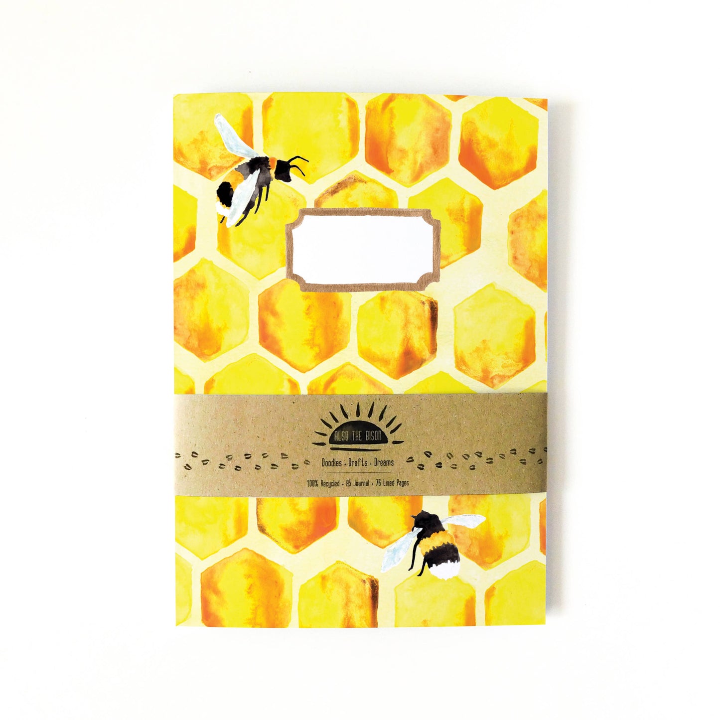 Mellifera Honeybee Lined Journal by Also the Bison