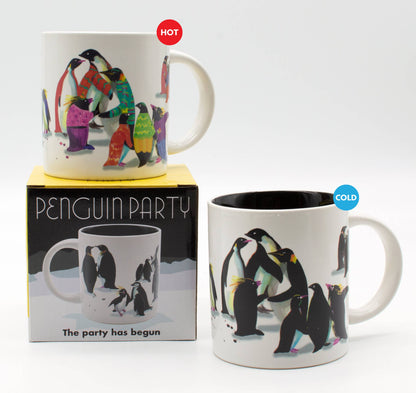 Penguin Party Heat-Changing Coffee Mug from Unemployed Philosophers Guild