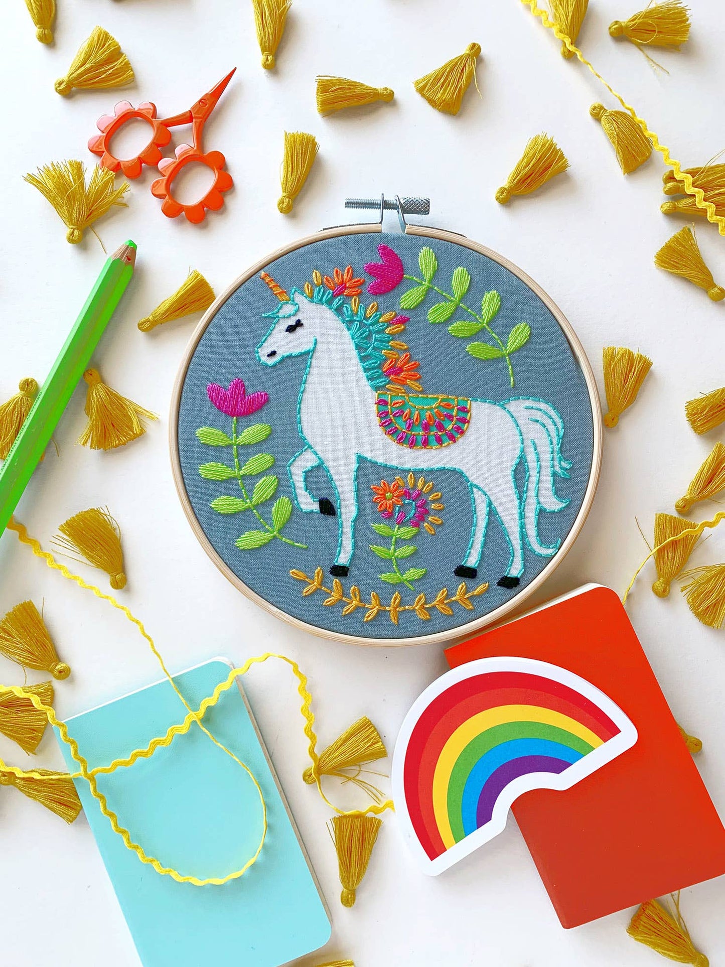 Unicorn Embroidery Kit by Rikrack