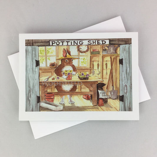 Lou-Lou's Potting Shed - Greeting Card by Woodfield Press