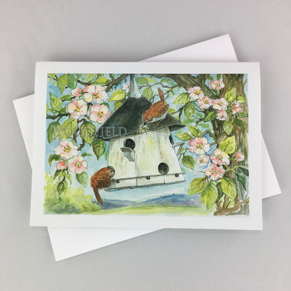 Wren's Nest - Greeting Card by Woodfield Press