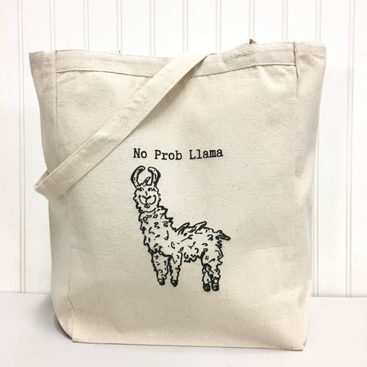 No Prob Llama Tote Bag by Things Uncommon