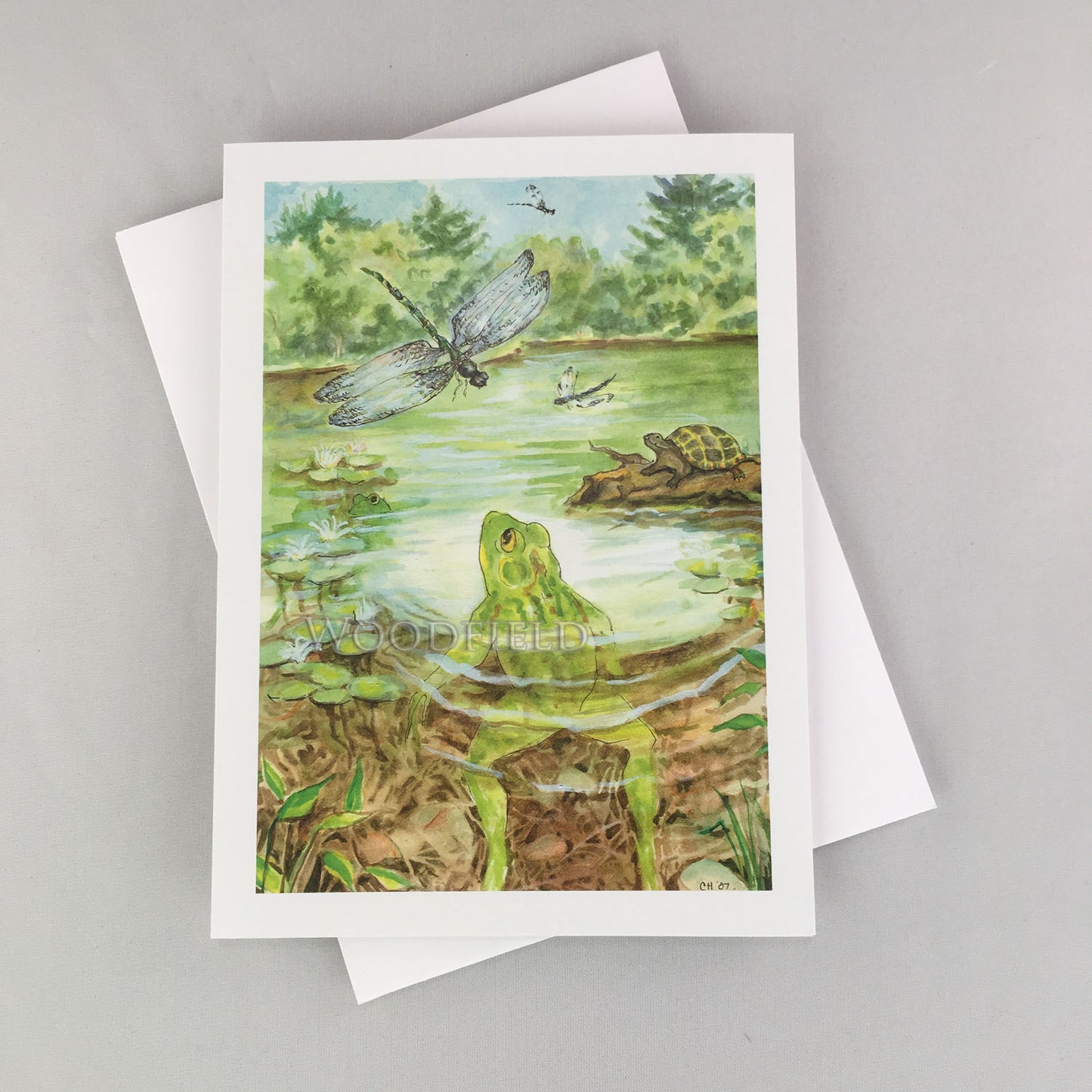 Lily Pond - Greeting Card by Woodfield Press