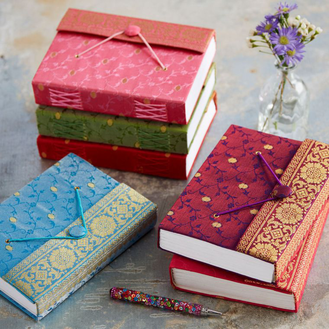 Large Handmade Sari Journal in 6 colors from Paper High