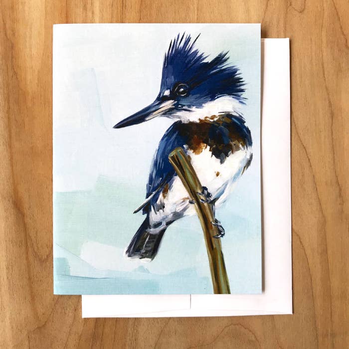 Kingfisher Greeting Card by Art by Alyssa