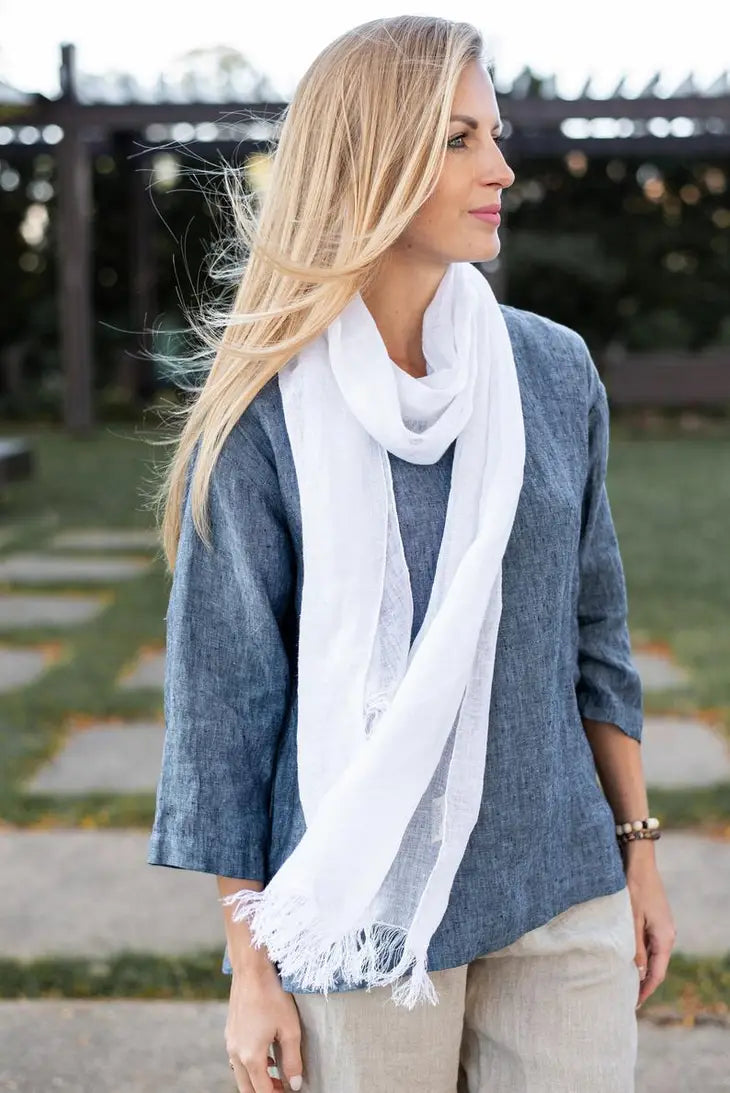 Linen Gauze Scarf by Vikolino